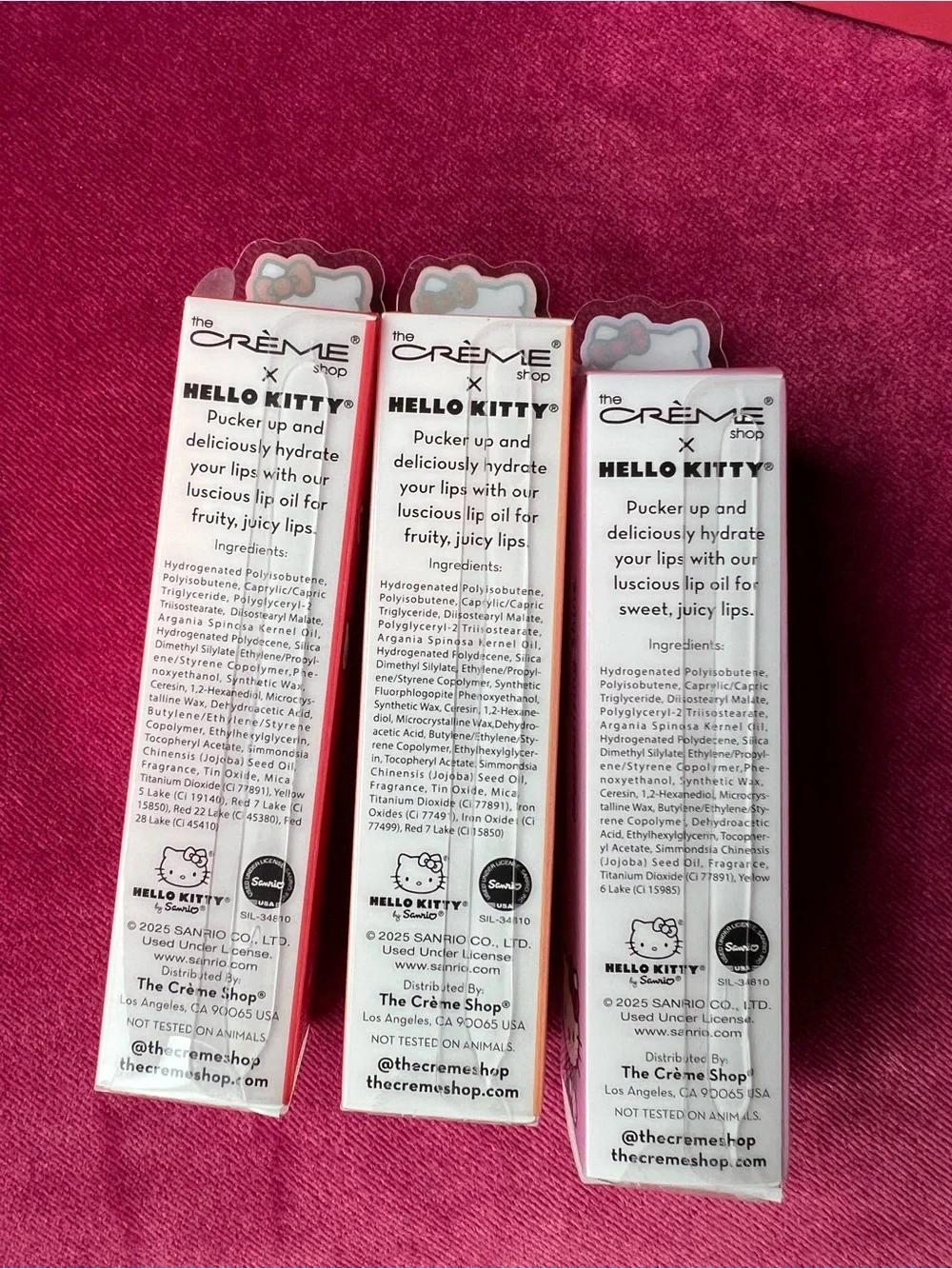 🆕 HELLO KITTY Crème Shop Lip Balm Oil Tinted Flavored Moisturizing She Butter E